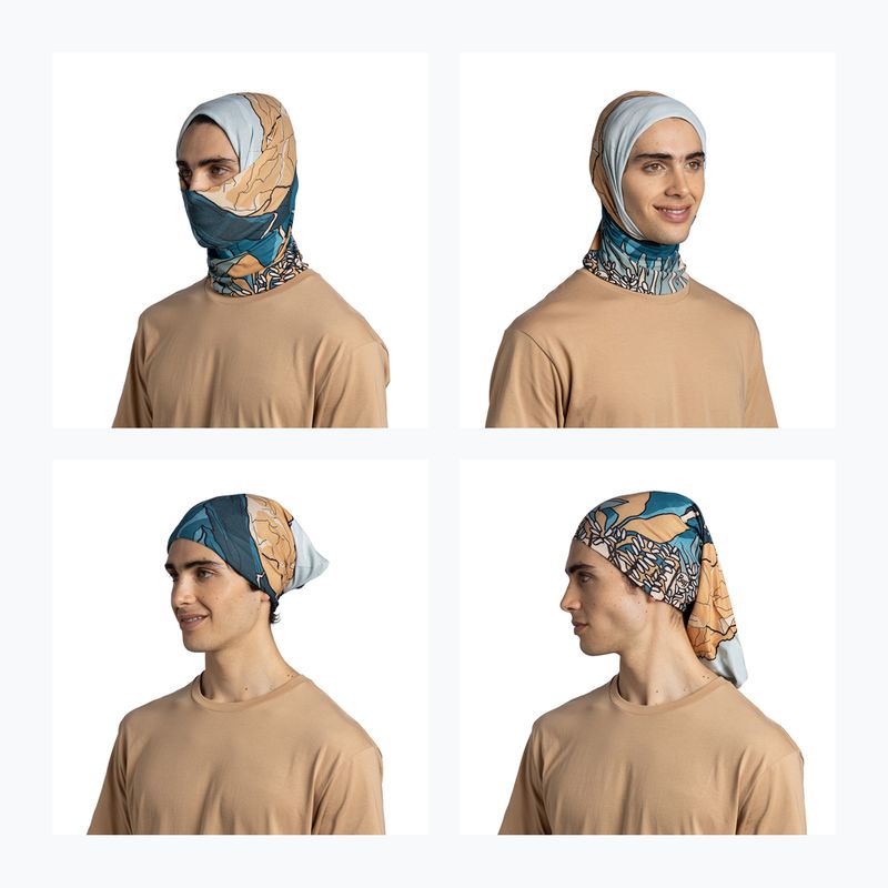 Fascia multifunzione BUFF Coolnet UV nive teal 5