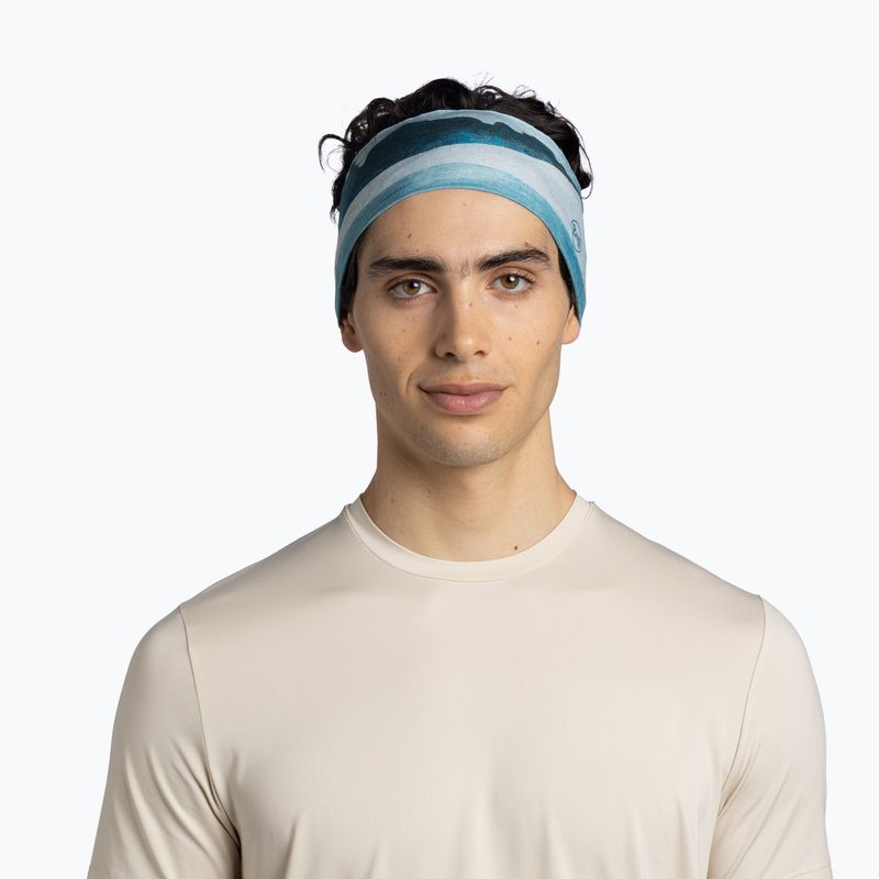 Fascia per la testa BUFF CoolNet UV Wide alert teal 2