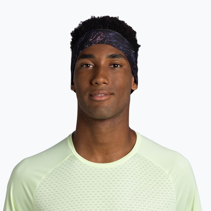 Fascia per la testa BUFF CoolNet UV Slim anter black 2