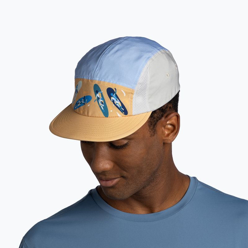 Cappellino con visiera BUFF 5 Panel Go luvi glory blue 4
