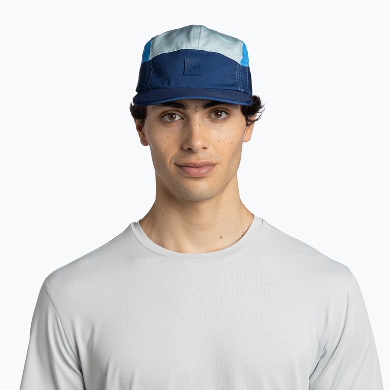 Cappellino con visiera BUFF 5 Panel Go domus denim 3