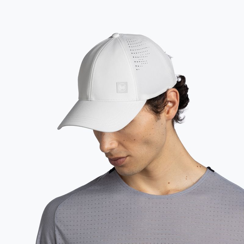 Cappellino con visiera Buff Summit solid white 4