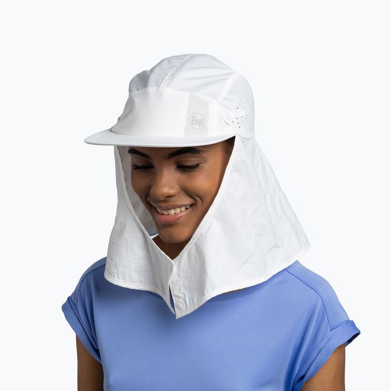 Cappellino con visiera BUFF Desert solid white 6
