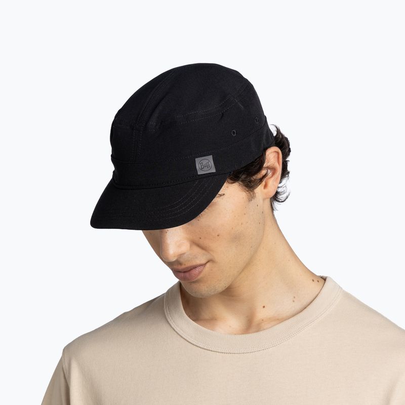 Cappellino con visiera BUFF Military solid black 4