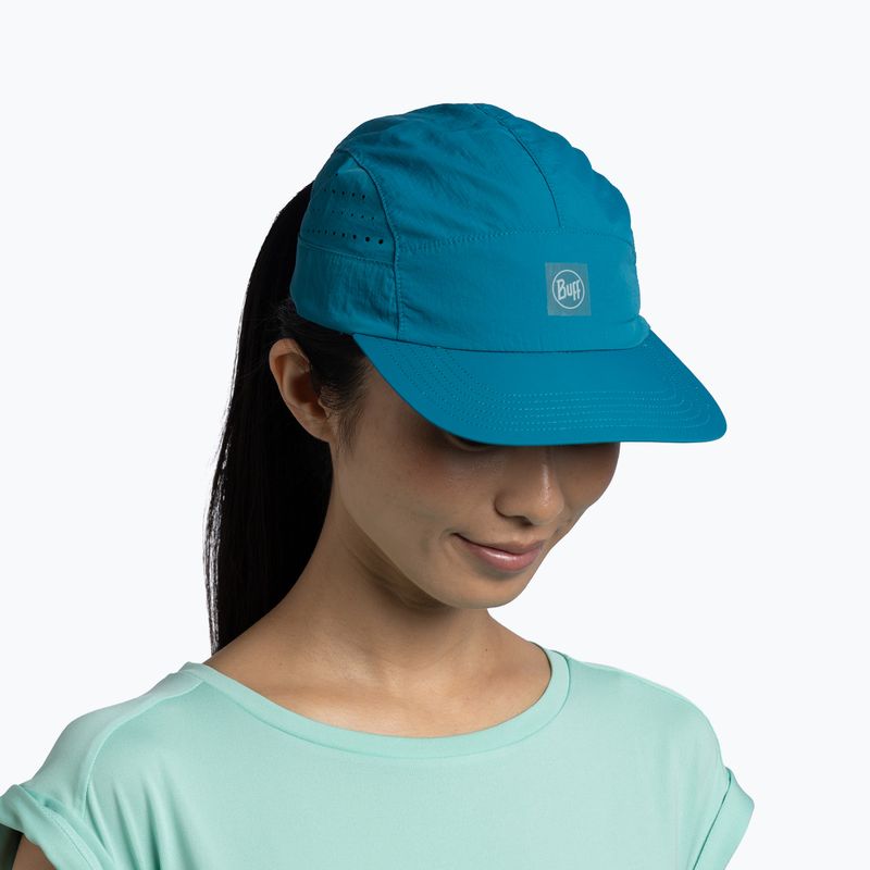 Cappellino con visiera BUFF Speed solid teal 5