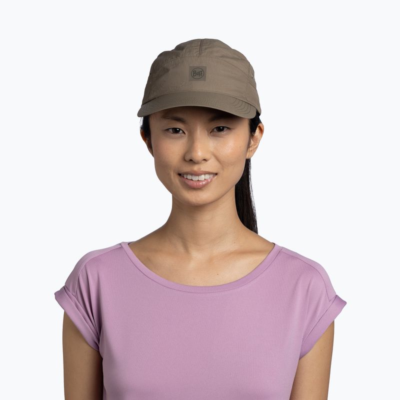 Cappellino con visiera BUFF Speed solid tundra khaki 3