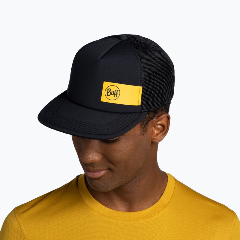 Cappellino con visiera BUFF Explore Trucker cream logo black 5