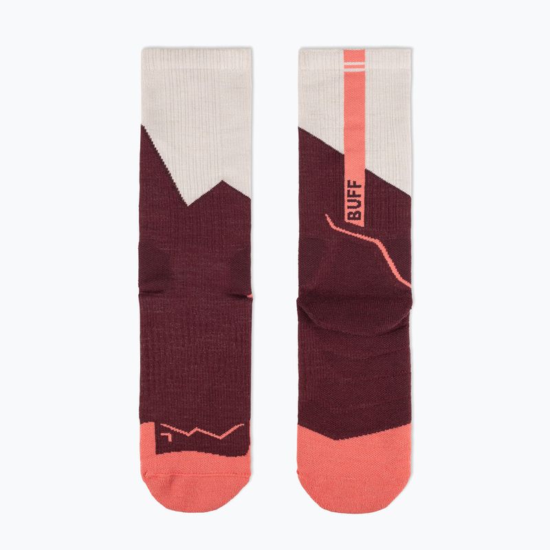 Calze BUFF Midweight Crew wine 3