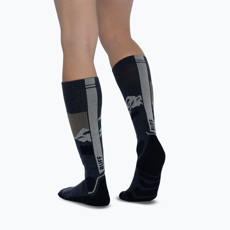Calze BUFF Merino Heavyweight Over The Calf night blue 5