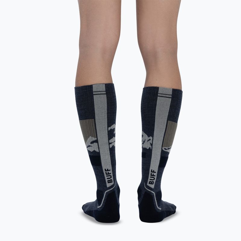 Calze BUFF Merino Heavyweight Over The Calf night blue 6