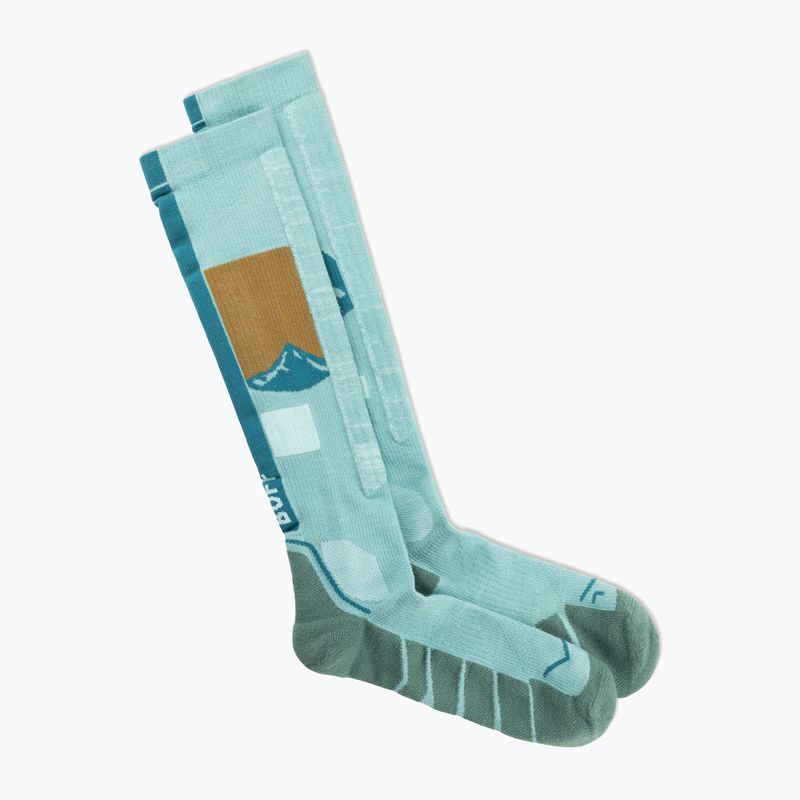 Calze BUFF Merino Heavyweight Over The Calf sea green 2
