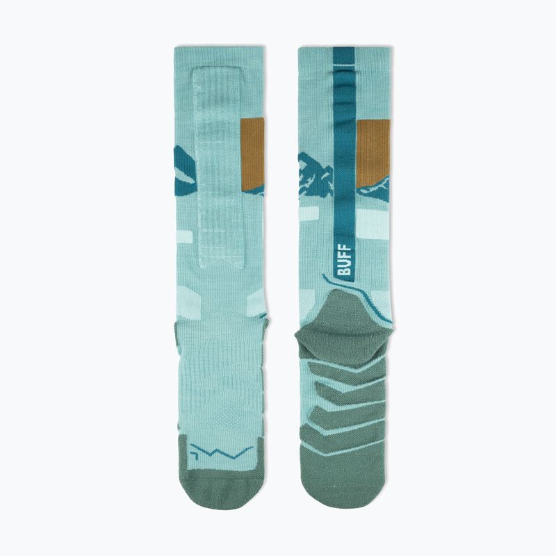 Calze BUFF Merino Heavyweight Over The Calf sea green 3
