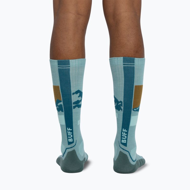 Calze BUFF Merino Heavyweight Over The Calf sea green 6
