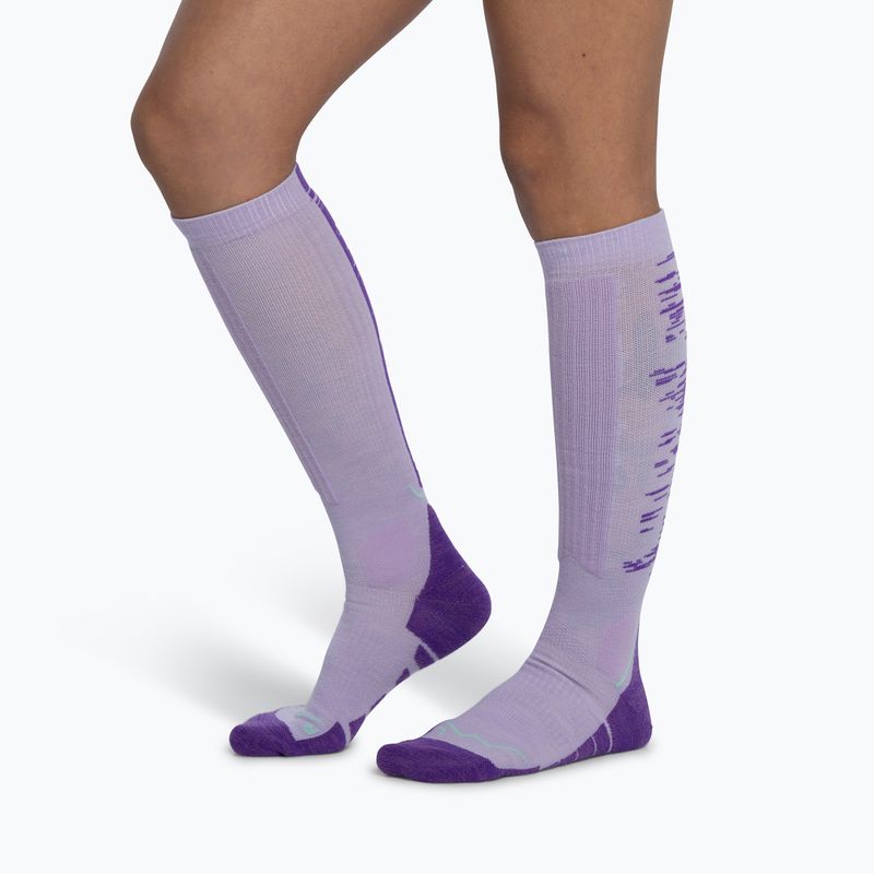 Calze BUFF Merino Heavyweight Over The Calf lilac ice 3