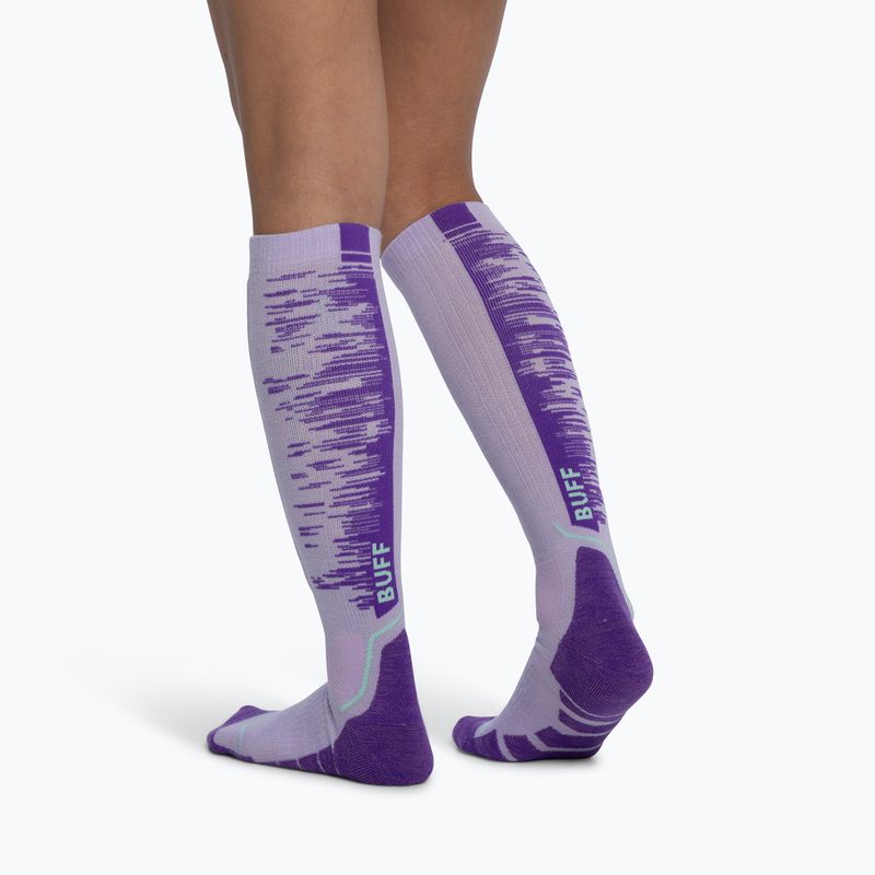 Calze BUFF Merino Heavyweight Over The Calf lilac ice 4