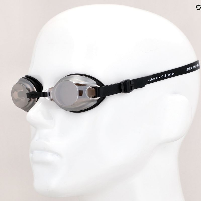 Occhialini da nuoto Speedo Jet Mirror nero/bianco/cromo 7
