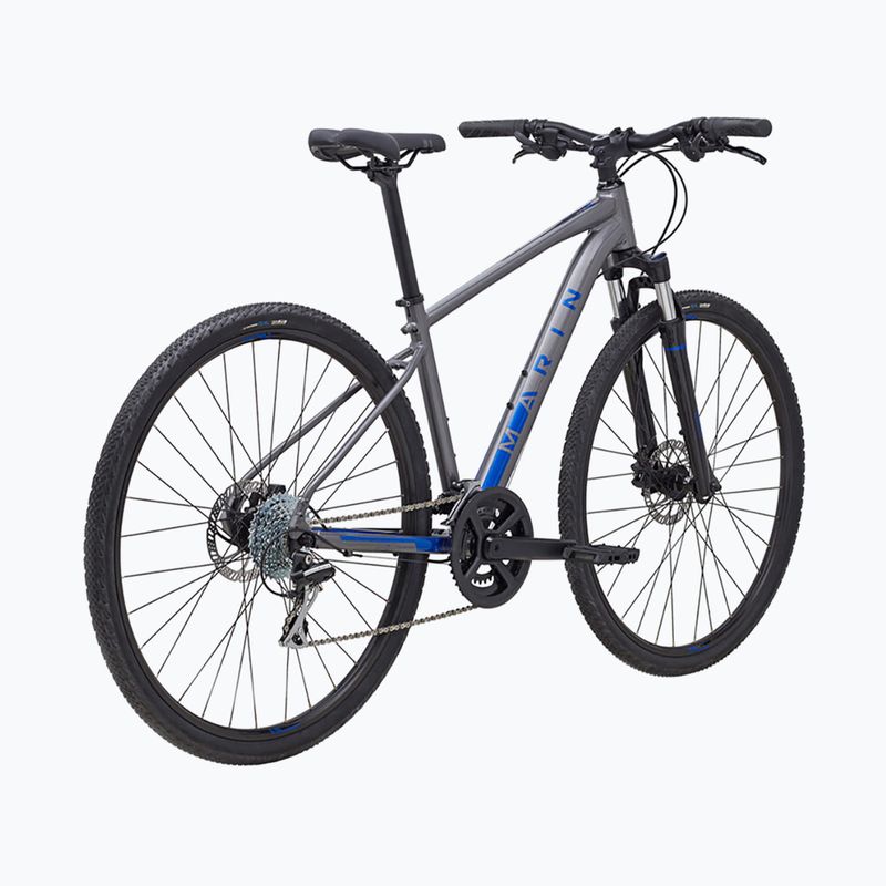 Bicicletta da cross Marin San Rafael DS2 700C grigio/blu lucido 3