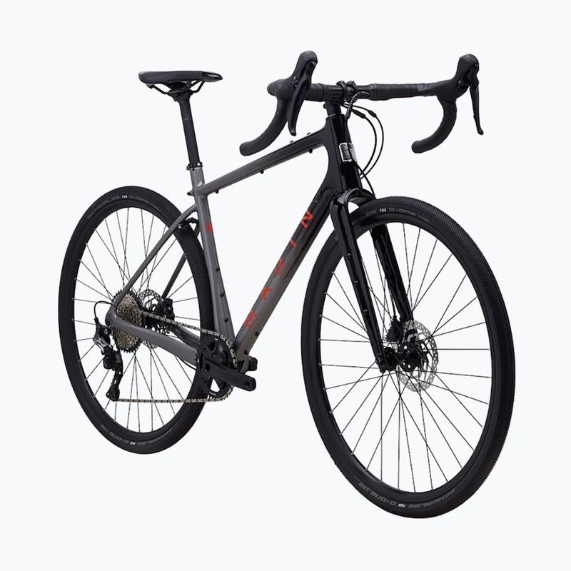 Marin Headlands 1 bici da corsa lucida in carbone/nero/arancione 2