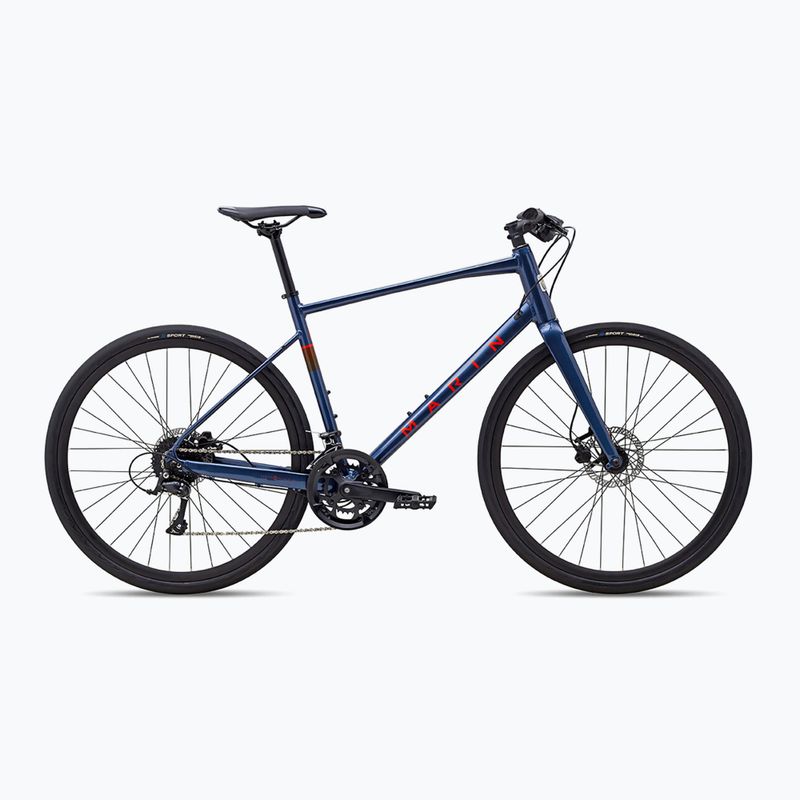 Marin Fairfax 3 bici da cross da uomo 700C blu scuro/arancio lucido