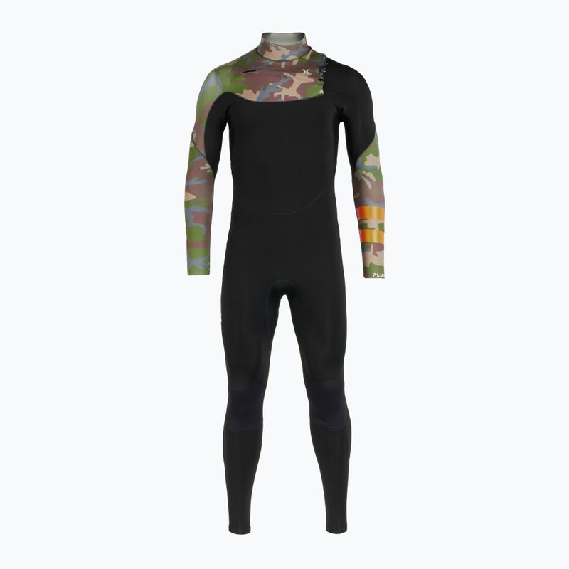 Hurley Plus Printed 3/2 mm Fullsuit da uomo marrone medio per il nuoto in schiuma 2