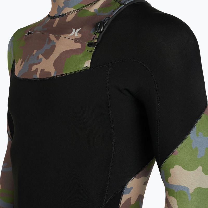 Hurley Plus Printed 3/2 mm Fullsuit da uomo marrone medio per il nuoto in schiuma 4
