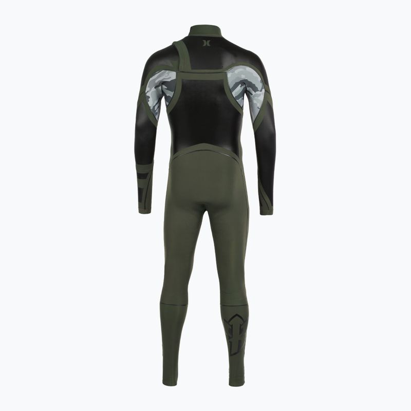 Hurley Kai Lenny Max 3/2 mm Fullsuit Uomo verde scuro Schiuma da Nuoto 3