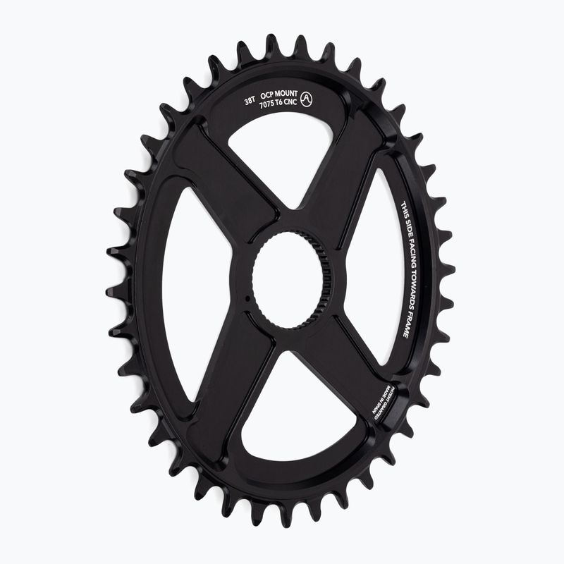 Rotor Q Anelli Dm Oval Chainring MTB 38T nero 2