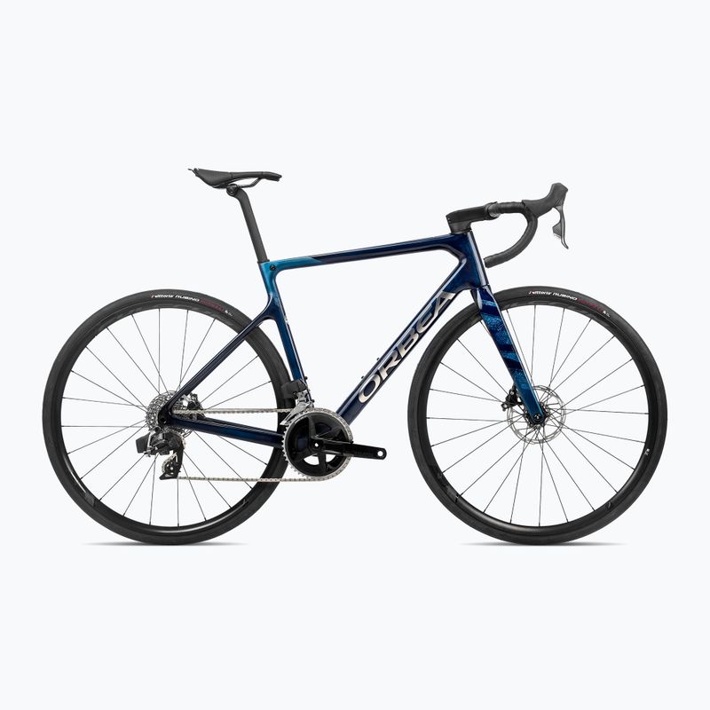 Orbea Orca M31e Team 2023 blu carbonio vista/titanio bici da strada