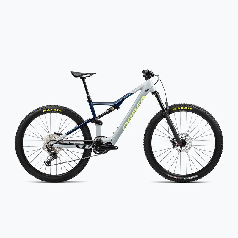 Orbea Rise H30 2023 bicicletta elettrica grigio iceberg/blu polvere di luna 6