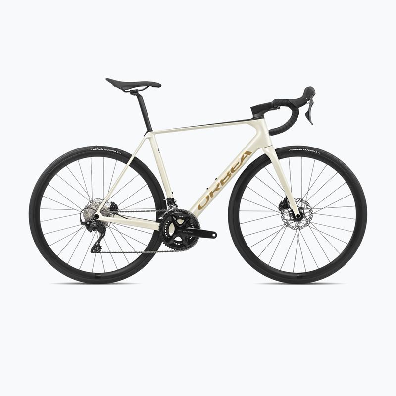 Orbea Orca M30 2024 bianco avorio/bordeaux/vulcano bici da strada