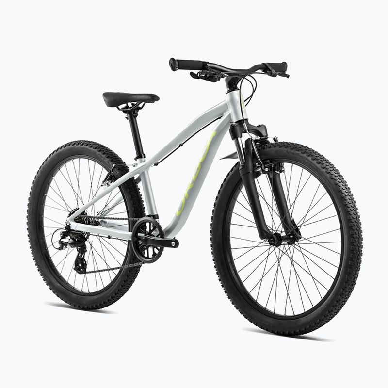 Bicicletta da bambino Orbea MX 24 XC 2024 argento/limone piccante 2