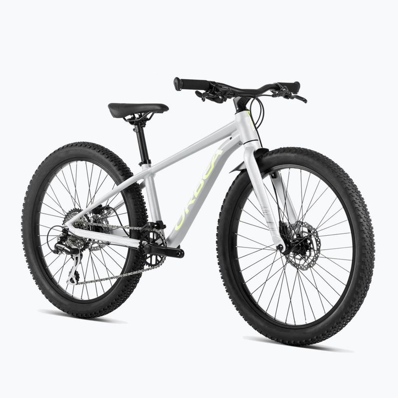 Bicicletta da bambino Orbea MX 24 Team Disc argento/lime 2