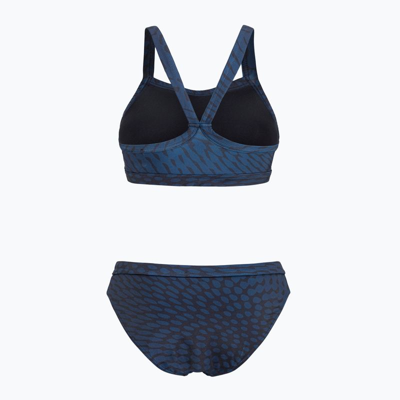 Costume da bagno due pezzi donna Orca Core Bikini stampa blu profondo 2