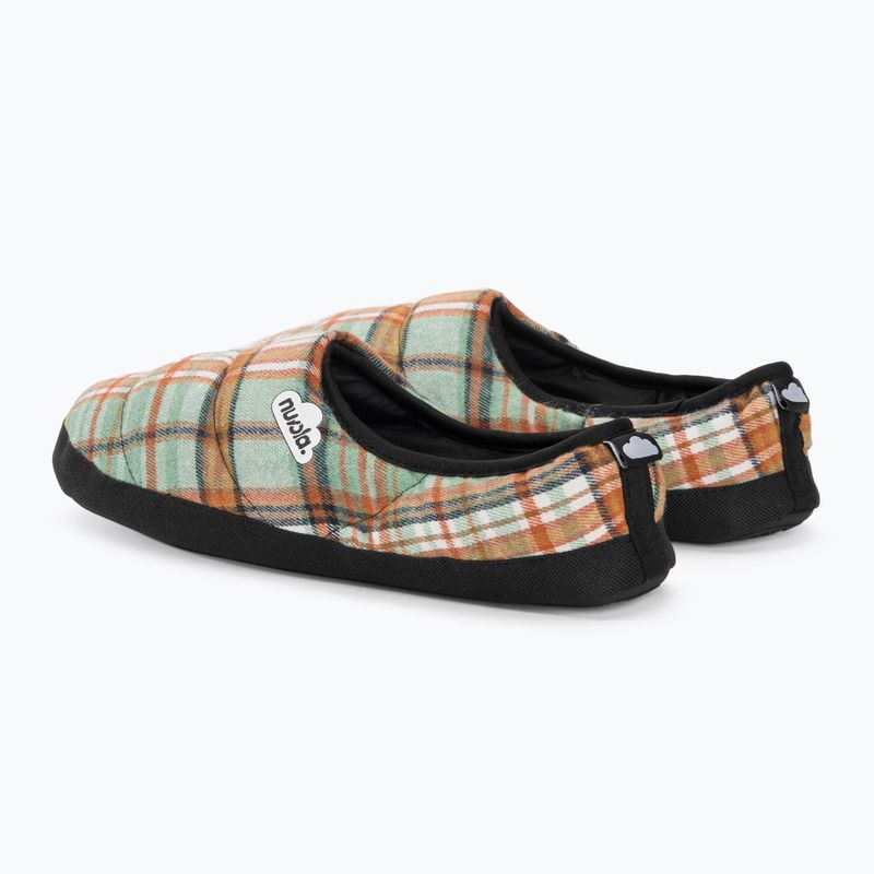 Pantofole invernali Nuvola Classic Scotland verde/arancione 3