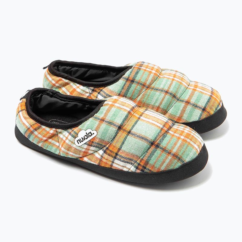 Pantofole invernali Nuvola Classic Scotland verde/arancione 10