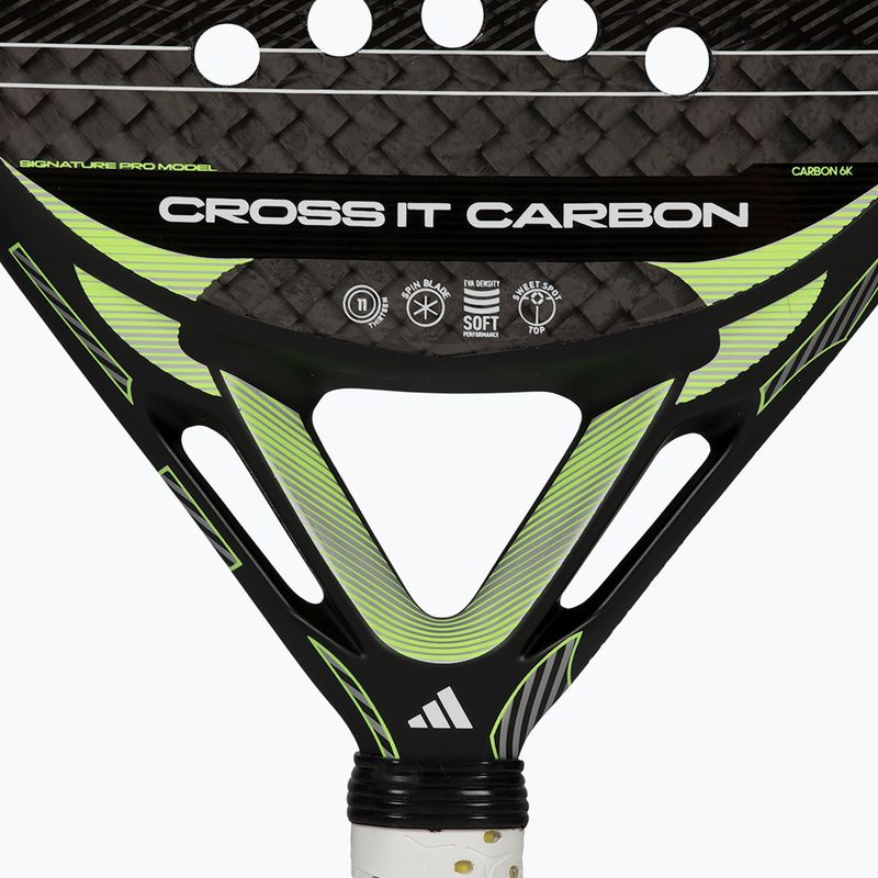 Racchetta da padel adidas Cross IT Carbon 2026 black/lime 8