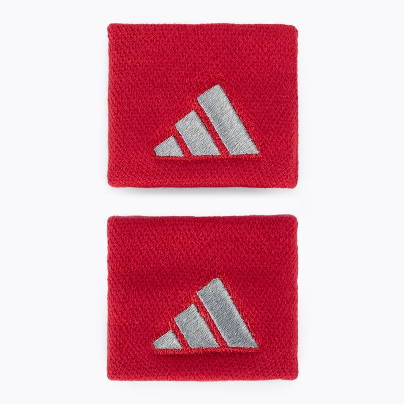 Polsini da polso adidas Wristband S 2 pezzi red/grey