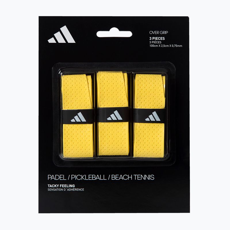 Overgrip per racchette da padel adidas Padel Overgrip Set 3 pcs. yellow 3