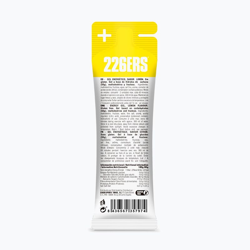 226ERS Gel energetico ad alto contenuto di fruttosio 80g limone 2