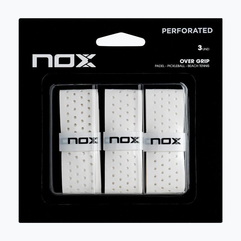 Manopole per padel NOX Pro Perforated Overgrip 3 pcs. white