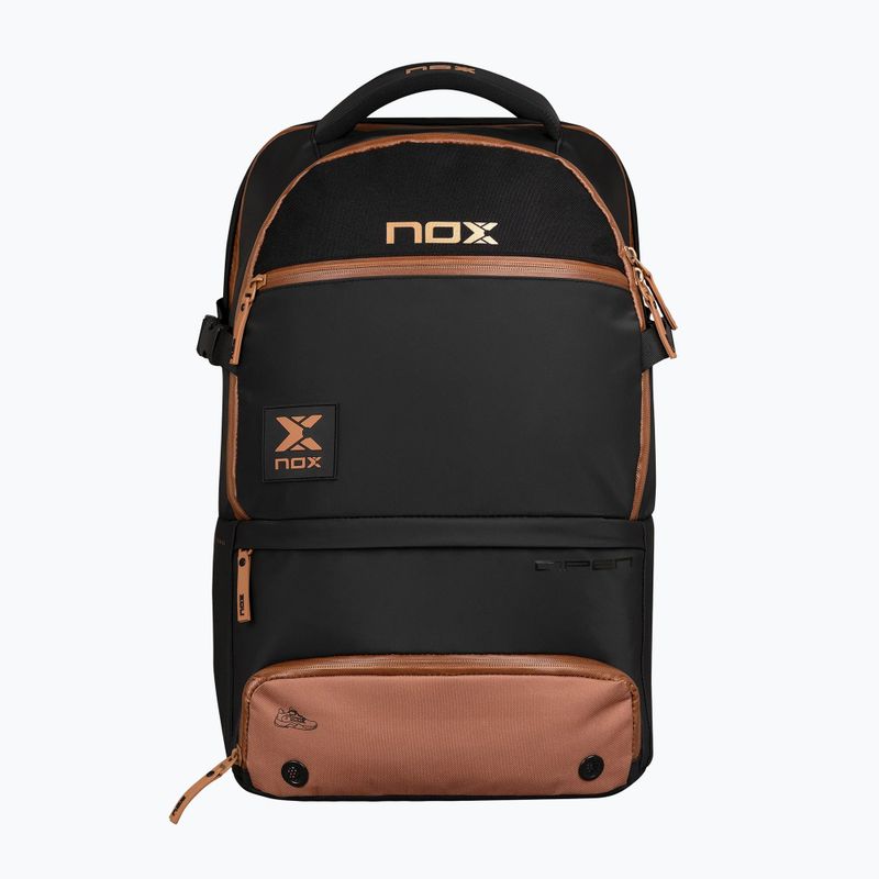 Zaino per padel NOX Luxury Open Series Backpack 30 l black/brown