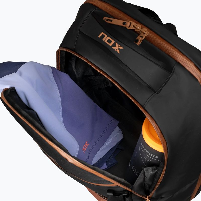 Zaino per padel NOX Luxury Open Series Backpack 30 l black/brown 7