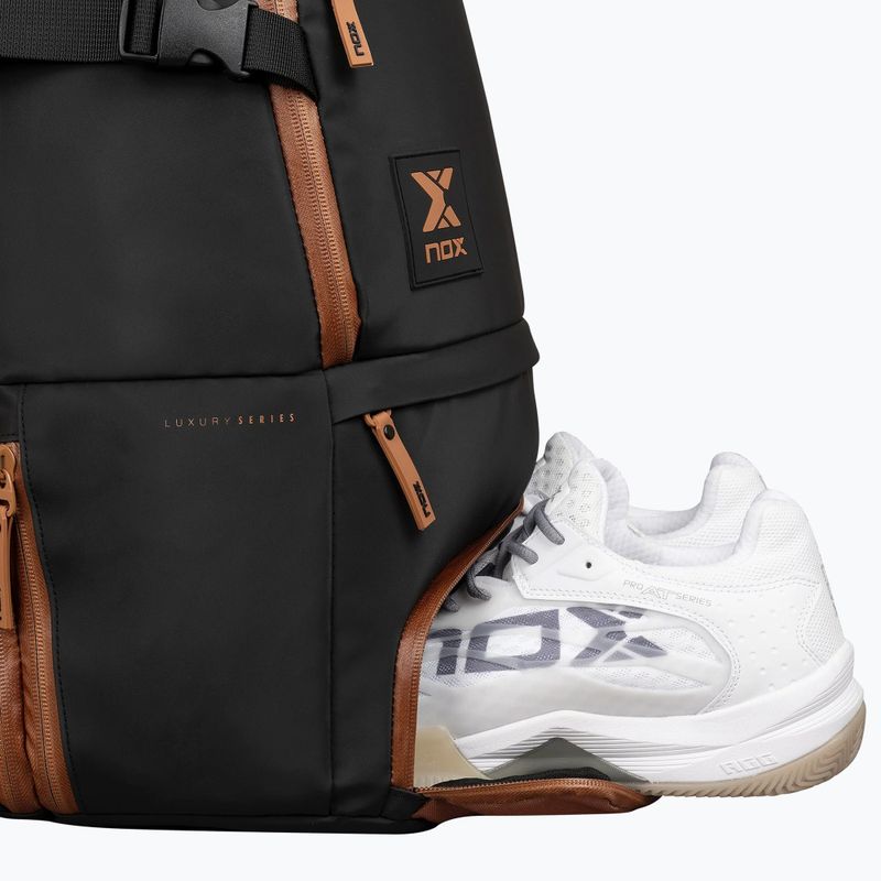 Zaino per padel NOX Luxury Open Series Backpack 30 l black/brown 10