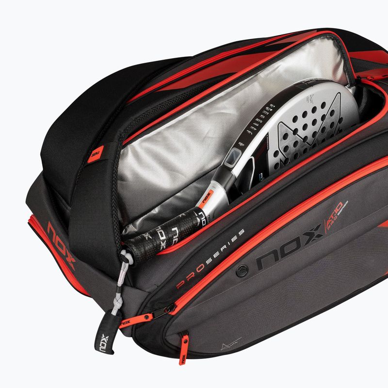 Borsa da padel NOX AT10 XXL Padelbag 90 l grey/orange 8