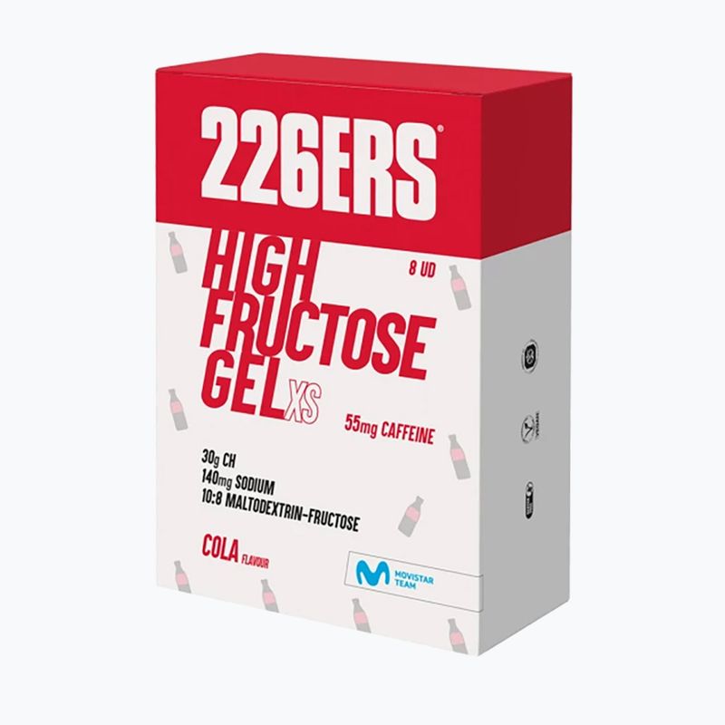 226ERS Gel ad alto contenuto di fruttosio XS gel energetico 8 x 44 g caffeina 55 mg cola