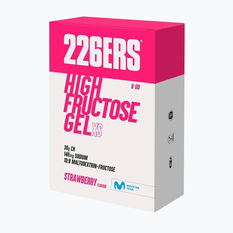 Gel energetico 226ERS Gel ad alto contenuto di fruttosio XS 8 x 44 g fragola