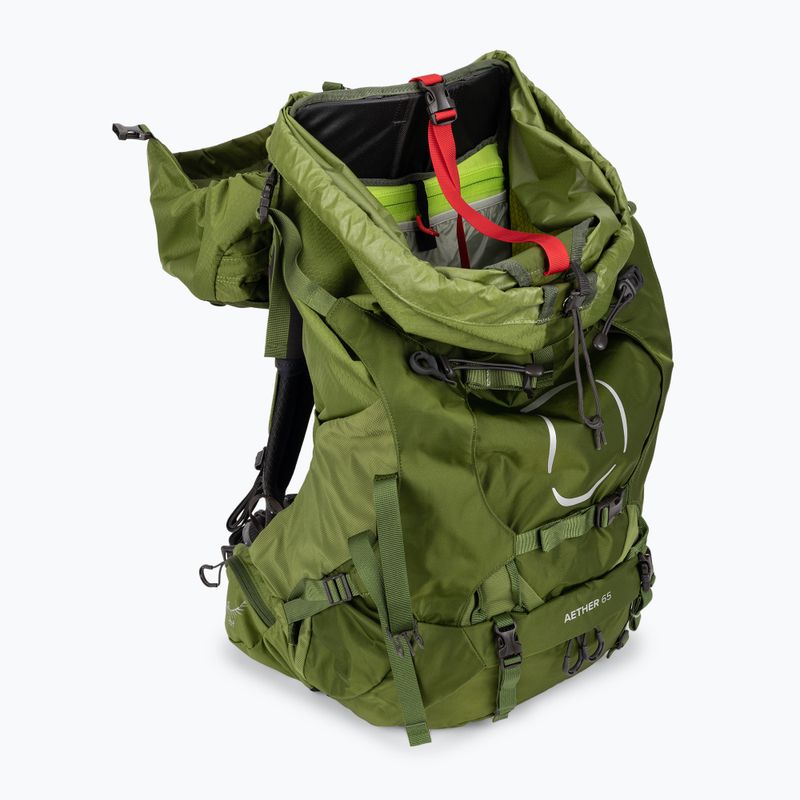 Zaino da trekking da uomo Osprey Aether 65 l aglio verde senape 4