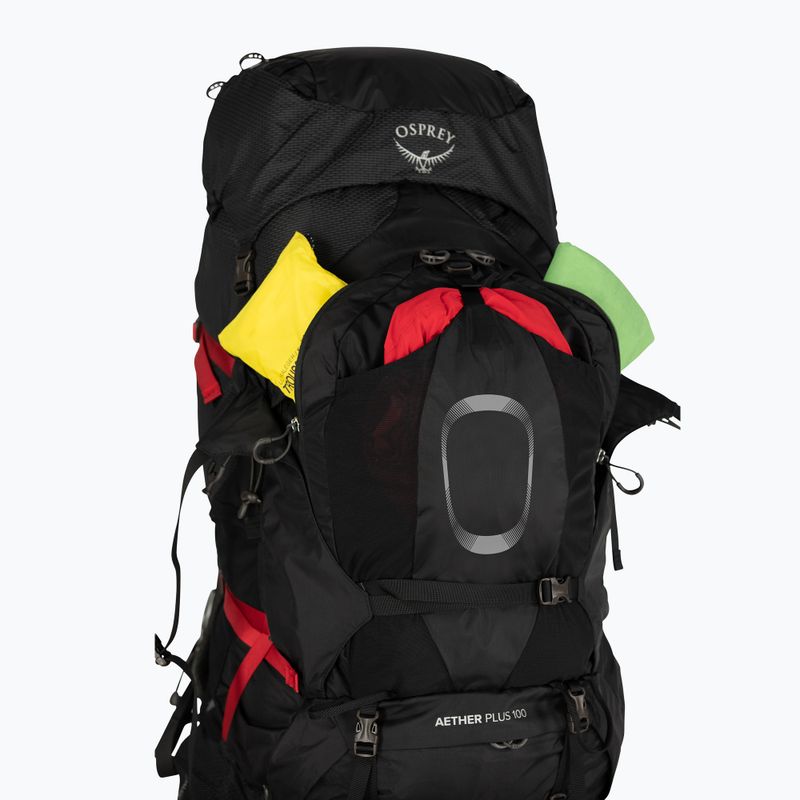 Zaino da trekking da uomo Osprey Aether Plus 100 l nero 4