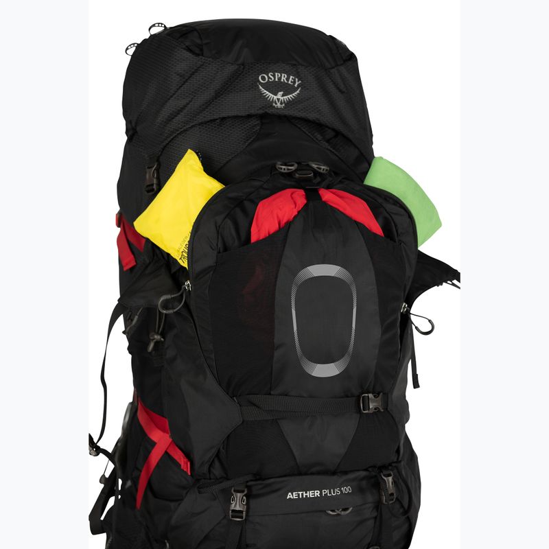 Zaino da trekking da uomo Osprey Aether Plus 100 l nero 4