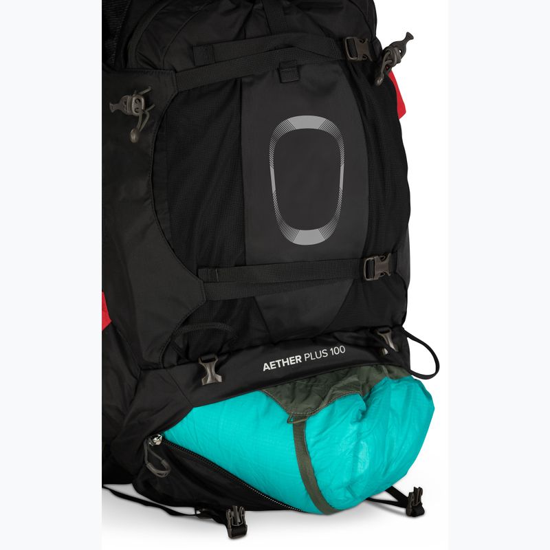 Zaino da trekking da uomo Osprey Aether Plus 100 l nero 6